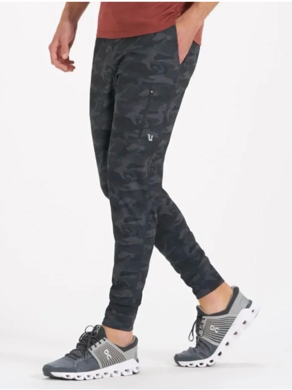 VUORI MEN’S SUNDAY PERFORMANCE JOGGERS CAMO BLACK/GRAY SIZE XL